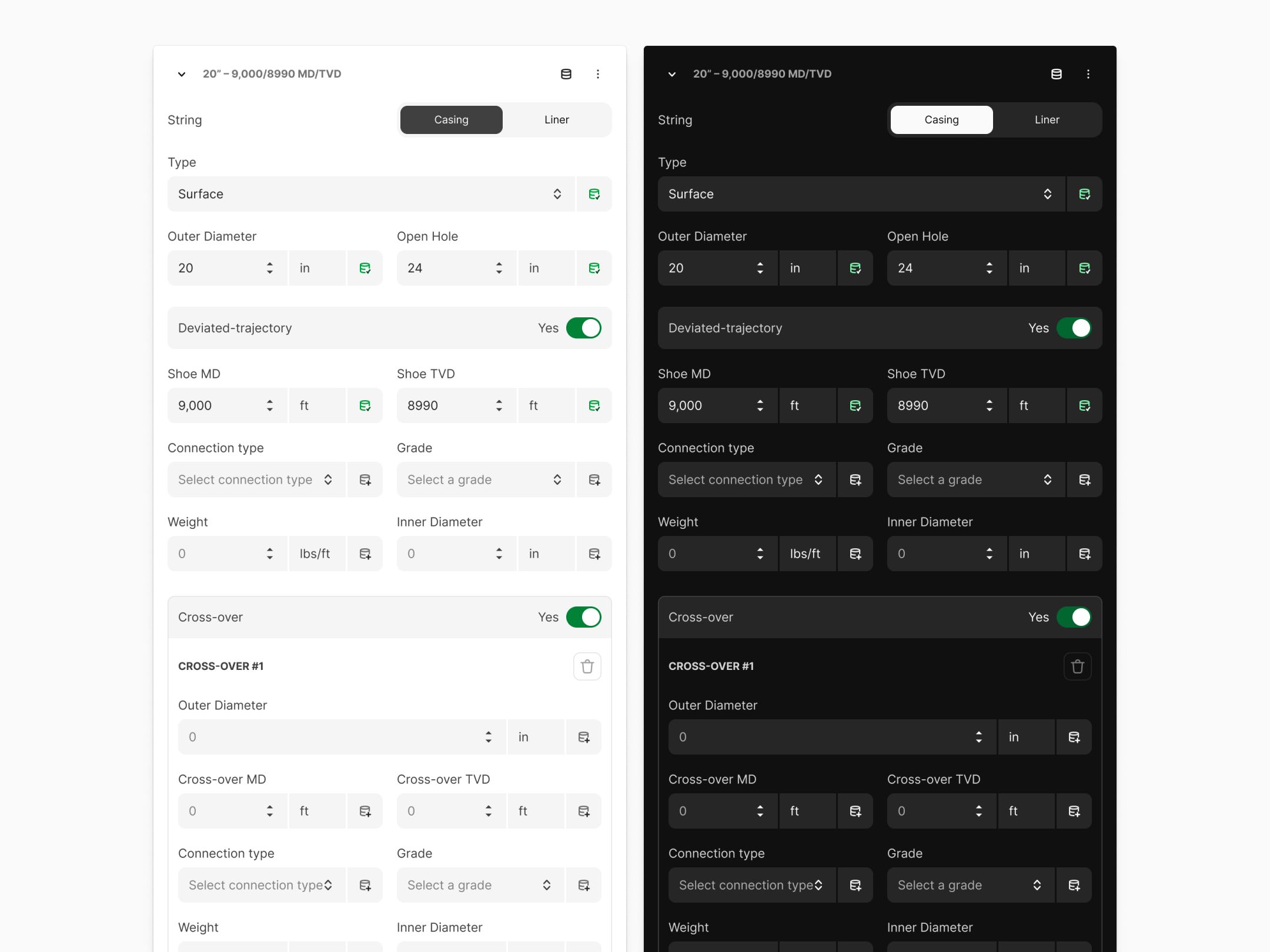 EnergyOps Plug and Abandoment wellbore casings properties.